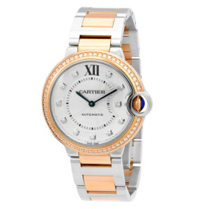 Ballon Bleu Automatic Diamond Silver Dial Ladies Watch