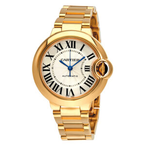 Ballon Bleu de 18k Yellow Gold Silvered Opaline Dial Ladies Watch