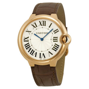 Ballon Bleu Silver Dial Brown Alligator Leather Men's Watch