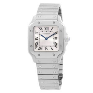 Santos Small Model Quartz Silver Dial Watch