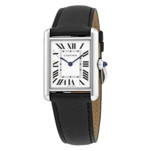 Tank Quartz Silver Dial Ladies Watch