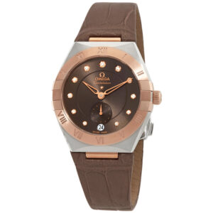 Constellation Automatic Chronometer Diamond Brown Dial Ladies