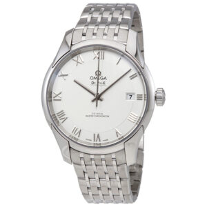 De Ville Hour Vision White Dial Stainless Steel Men's Automatic Watch 43310412102001