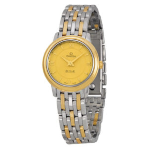 De Ville Prestige Champagne Dial Stainless Steel & 18kt Yellow Gold Ladies Watch