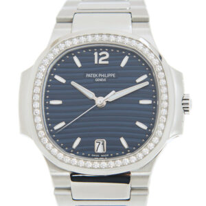 Nautilus Automatic Blue Opaline Dial Diamond Ladies Watch