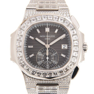 Nautilus Automatic Diamond Black Dial Watch