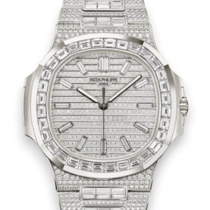 Nautilus Automatic Diamond Silver Dial Men's Watch