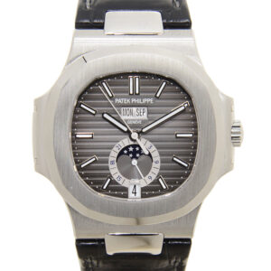 Nautilus Automatic GMT Moonphase Black Dial Stainless Steel Men's Watch