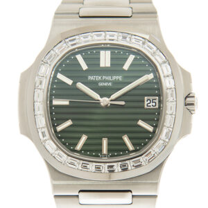 Nautilus Diamond Green Dial Men's Watch