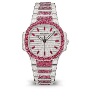 Nautilus Haute Joaillerie Quartz Ruby Diamond Ladies Watch