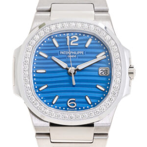 Nautilus Quartz Diamond Blue Dial Ladies Watch