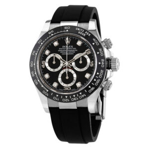 Cosmograph Daytona Black Diamond Dial Men's Chronograph Oysterflex Watch