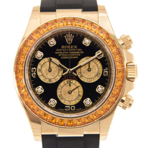 Cosmograph Daytona Chronograph Automatic Chronometer Diamond Black Dial Watch