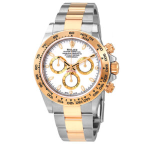 Cosmograph Daytona White Dial Stainless Steel and 18K Yellow Gold Oyster Bracelet Bracelet Automatic Men's Watch 116503 WSO