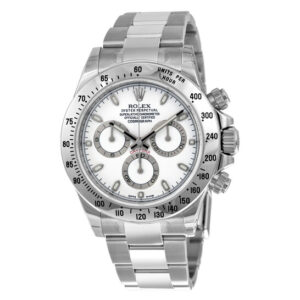Cosmograph Daytona White Dial Stainless Steel Oyster Bracelet Automatic Men's Watch 116520WSO