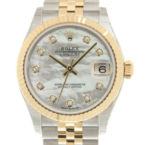 Datejust 31 Mother of Pearl Diamond Dial Automatic Ladies Steel and 18kt Yellow Gold Jubilee Watch