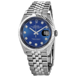 Datejust 36 Diamond Blue Dial Ladies Watch