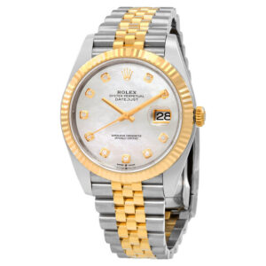 Datejust 41 Automatic Diamond White Mother of Pearl Dial Watch