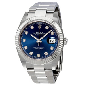 Datejust 41 Blue Diamond Dial Automatic Men's Watch