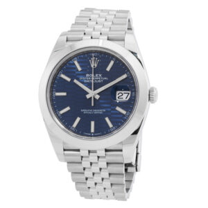 Datejust 41 Bright Blue Fluted Motif Dial Automatic Men's Jubilee Watch