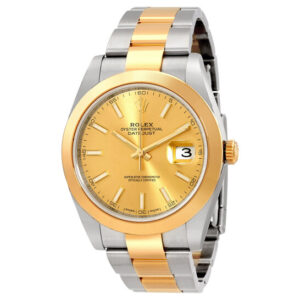Datejust 41 Champagne Dial Steel and 18K Yellow Gold Oyster Men's Watch