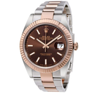 Datejust 41 Chocolate Dial Steel and 18K Everose Gold Men's Watch