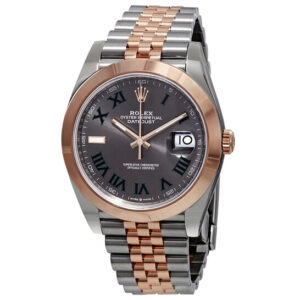 Datejust 41 Grey Dial Men's Steel and 18K Everose Gold Jubilee Watch
