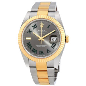 Datejust 41 Grey Dial Stainless Steel and 18K Yellow Gold Men's Watch 126333GYRO