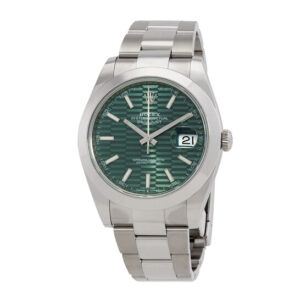Datejust 41 Mint Green Fluted Motif Dial Automatic Men's Oyster Watch