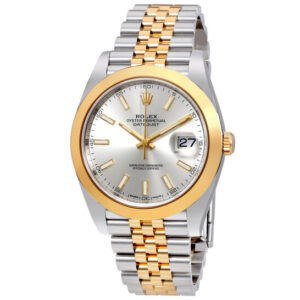 Datejust 41 Silver Dial Steel and 18K Yellow Gold Jubilee Bracelet Men's Watch