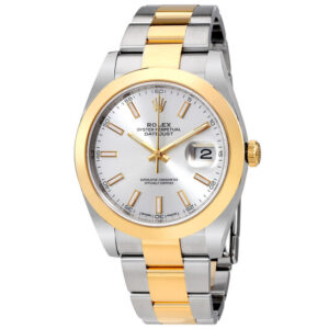 Datejust 41 Silver Dial Steel and 18K Yellow Gold Oyster Bracelet Men's Watch