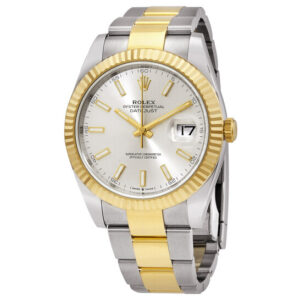 Datejust 41 Silver Dial Steel and 18K Yellow Gold Oyster Men's Watch 12633SSO