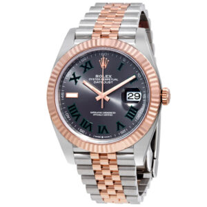 Datejust 41 Slate Dial Automatic Men's Steel and 18k Everose Gold Jubilee Watch 126331GYRJ
