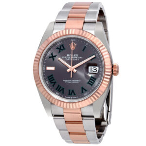 Datejust 41 Slate Dial Men's Steel and 18kt Everose Gold Oyster Watch 126331GYRO