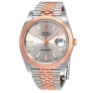 Datejust 41 Sundust Dial Steel and 18K Everose Gold Automatic Men's Watch