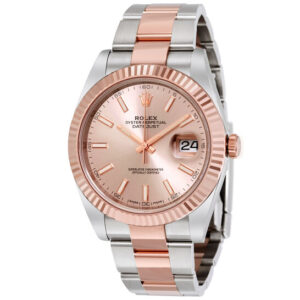 Datejust 41 Sundust Dial Steel and 18K Everose Gold Men's Watch 126331SNSO