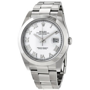 Datejust 41 White Dial Automatic Men's Oyster Watch 126300WSO Item No. 126300WRO