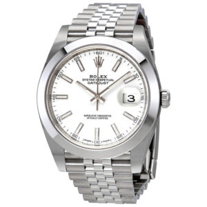 Datejust 41 White Dial Stainless Steel Jubilee Men's Watch