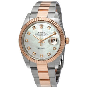 Datejust 41 Slate Fluted Motif Dial Automatic Men's Steel and 18kt Everose Gold Oyster Watch