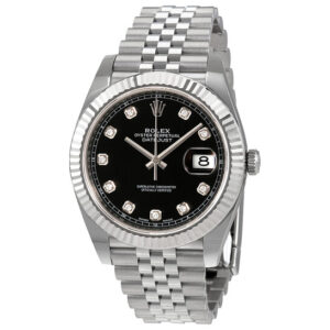 Datejust Black Diamond Dial Automatic Men's Jubilee Watch