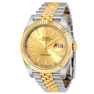 Datejust Champagne Dial Steel and 18K Yellow Gold Jubilee Men's Watch 126333CSJ
