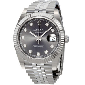 Datejust Rhodium Diamond Dial Automatic Men's Watch