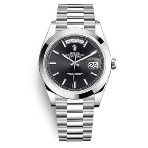Day Date 40 Black Dial Automatic Men's Platinum President Watch