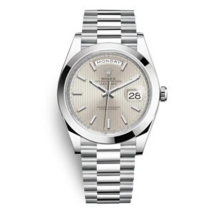 Day Date 40 Silver Dial Automatic Men's Platinum President Watch