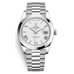 Day Date 40 White Dial Automatic Men's Platinum President Watch