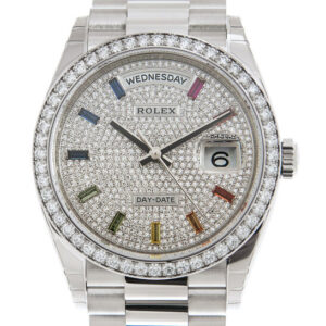 Day-Date 36 Diamond Pave Dial 18kt White Gold President Watch