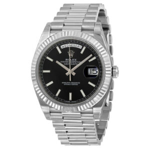 Day-Date 40 Black Dial 18K White Gold President Automatic Men's Watch BKSP
