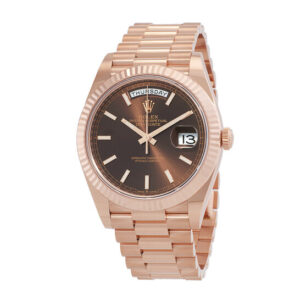 Day-Date 40 Chocolate Dial Automatic Chronometer Men's Watch