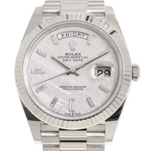 Day-Date 40 Meteorite Diamond Dial Men's Platinum President Watch