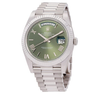 Day-Date 40 Olive Green Dial Automatic Men's Platinum President Watch